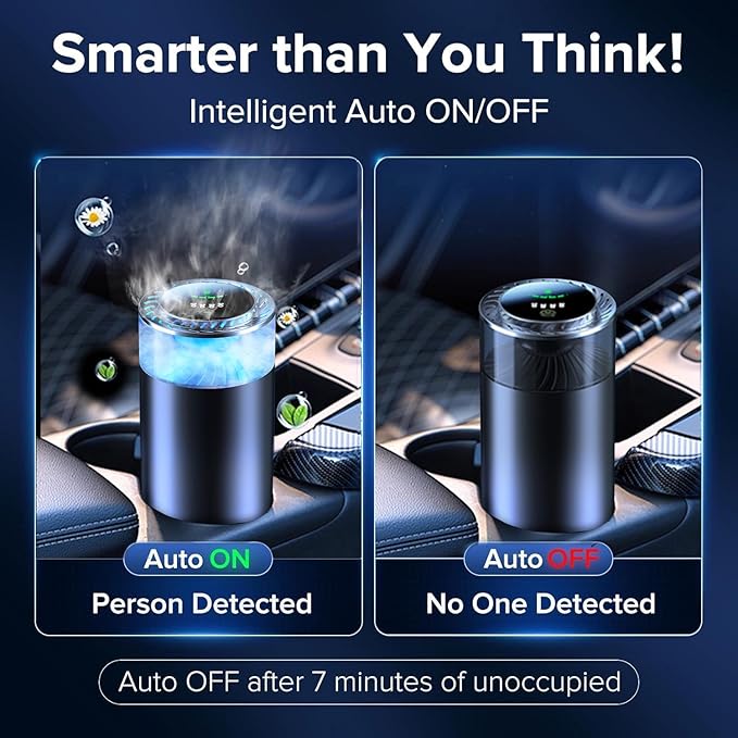 Car Air Freshener with RGB Light,Diffuser Capacity for 3 Months